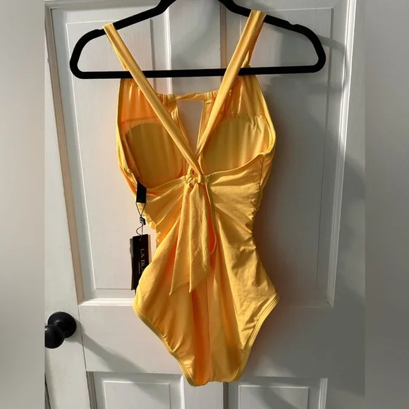 La Blanca One Piece Swimsuit in Pineapple Yellow - BNWT - Size 8 - Picture 5 of 12